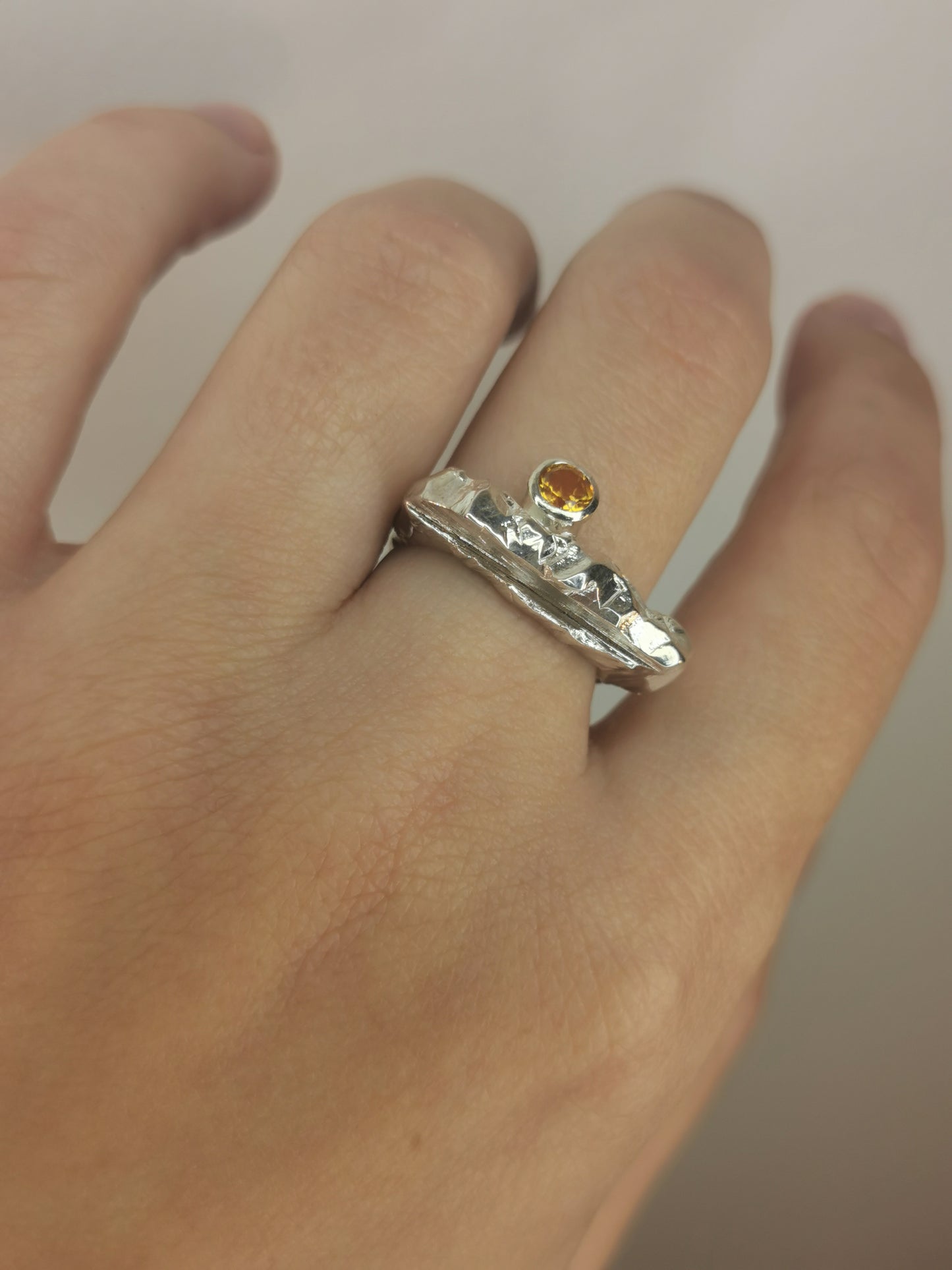 Sterling silver ring "Mountain Sunrise"