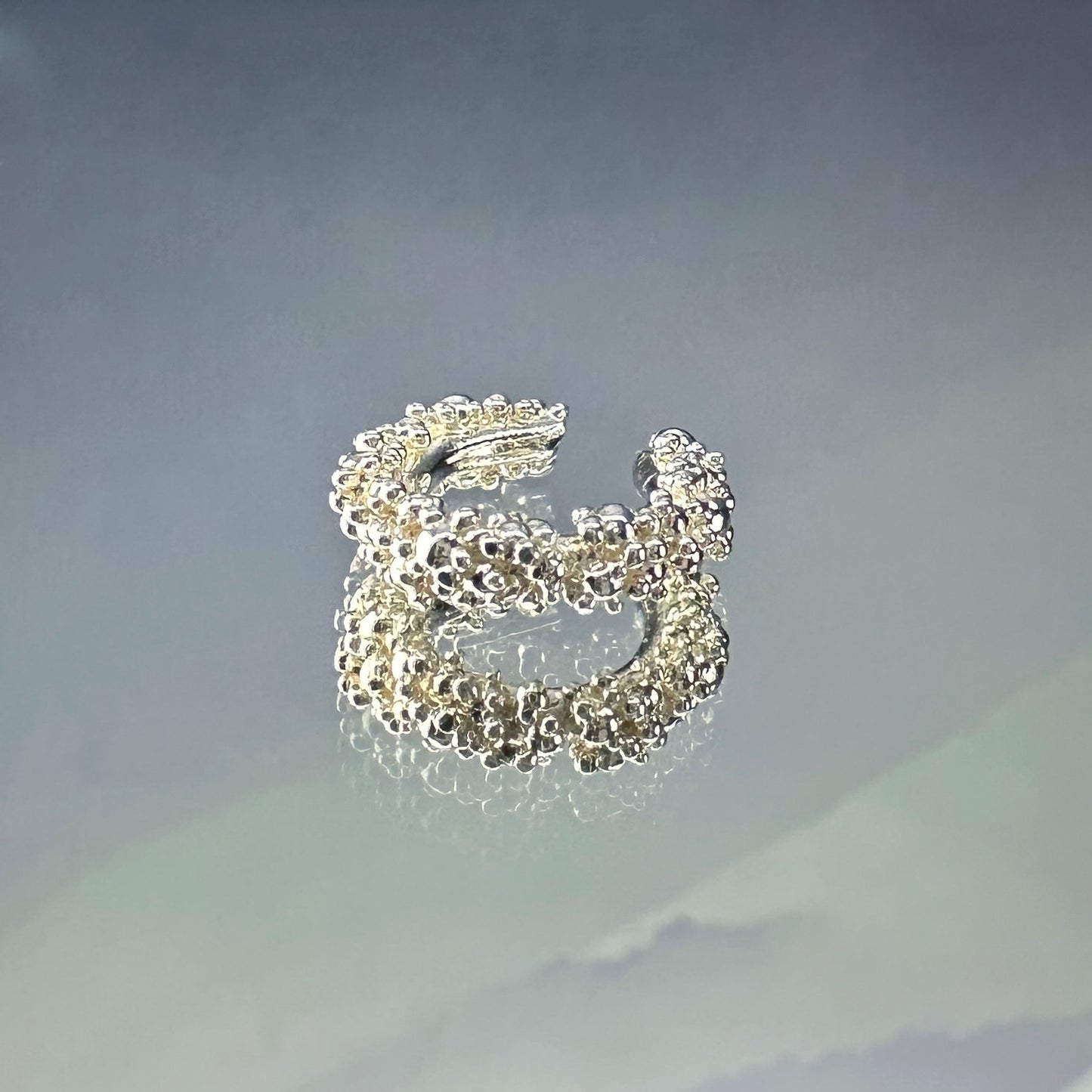 Sidabro cuff'as "Sparkling Dew S"