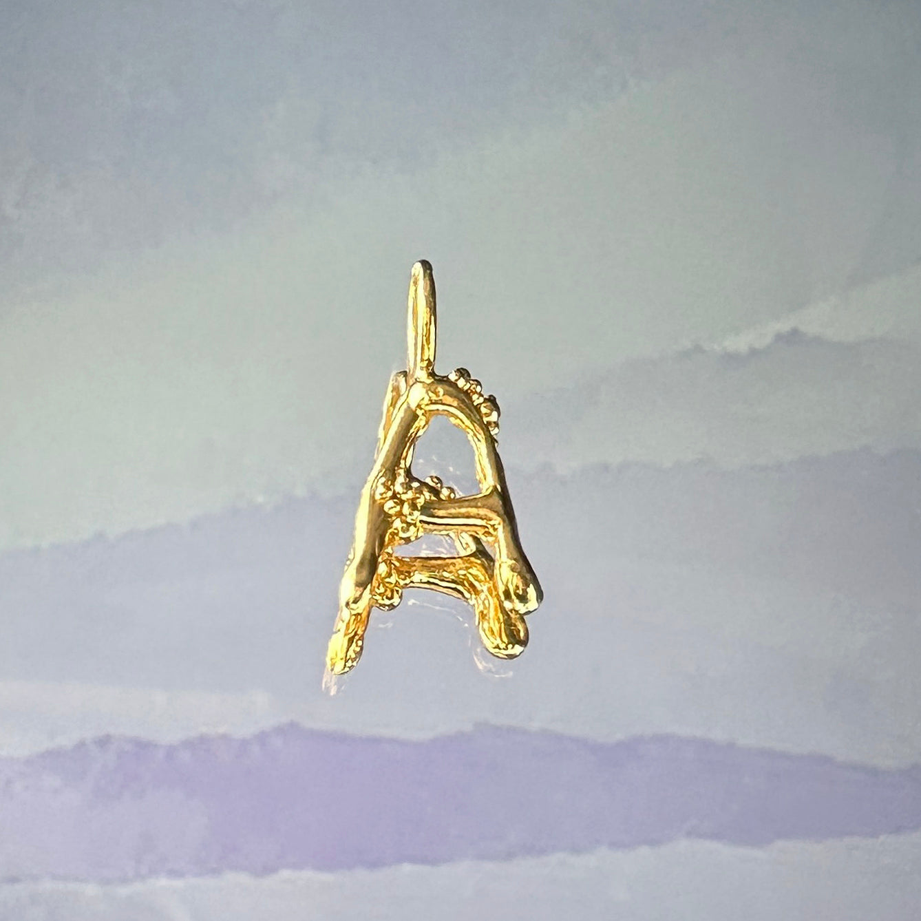 Sterling silver 'A' pendant