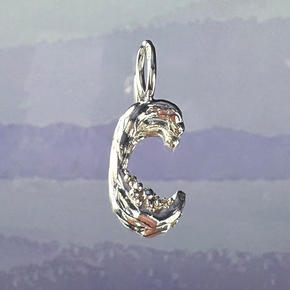 Sterling silver 'C' pendant