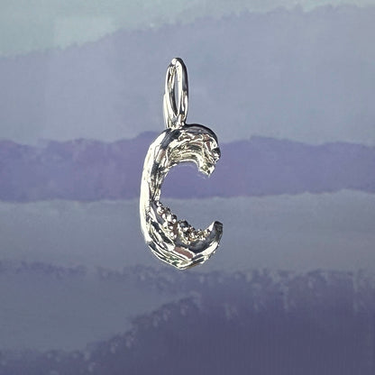 Sterling silver 'C' pendant