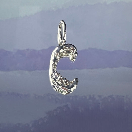 Sterling silver 'C' pendant