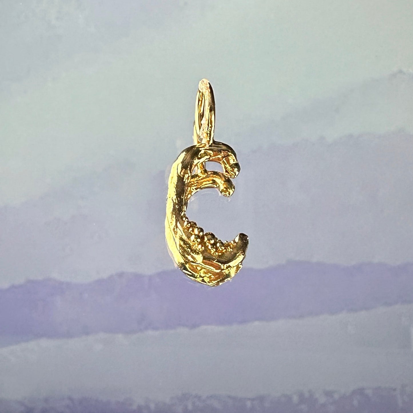 Sterling silver 'C' pendant