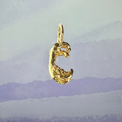 Sterling silver 'C' pendant