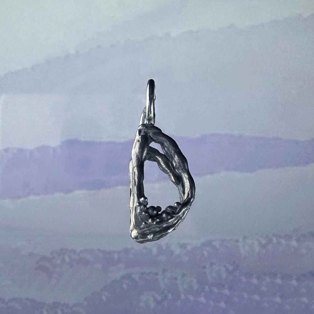 Sterling silver 'D' pendant