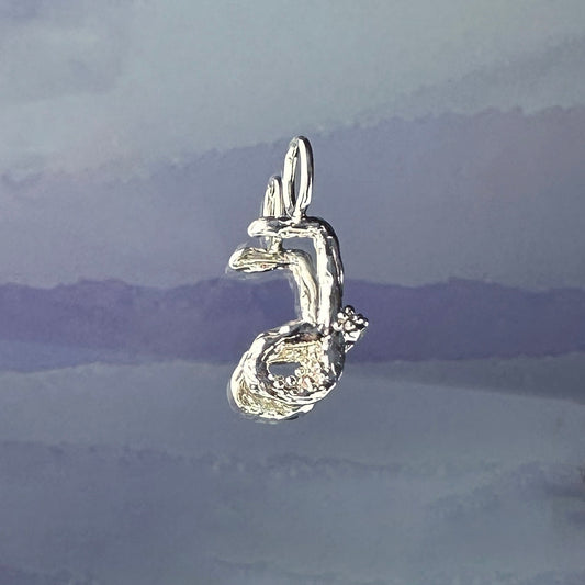 Sterling silver 'J' pendant