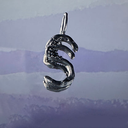 Sterling silver 'S' pendant