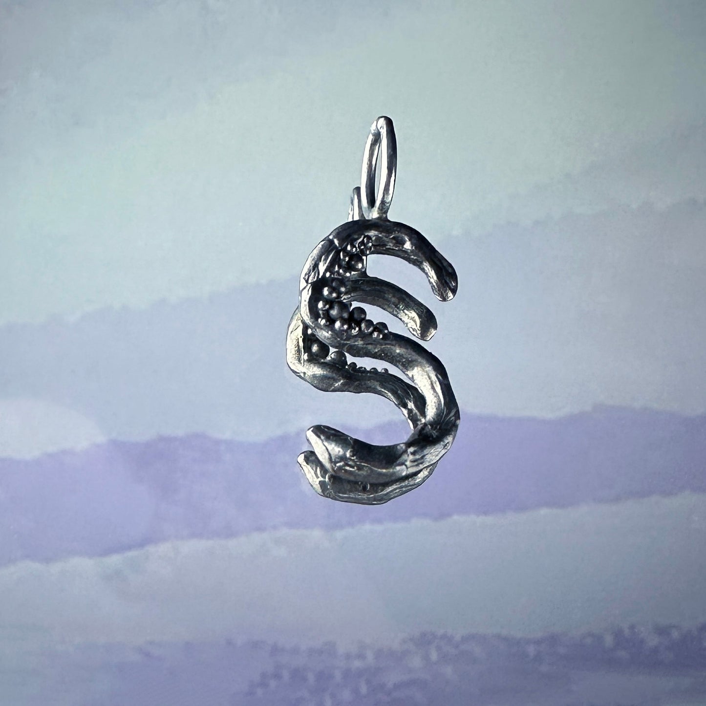 Sterling silver 'S' pendant