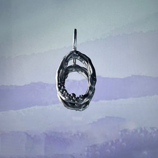 Sterling silver 'O' pendant