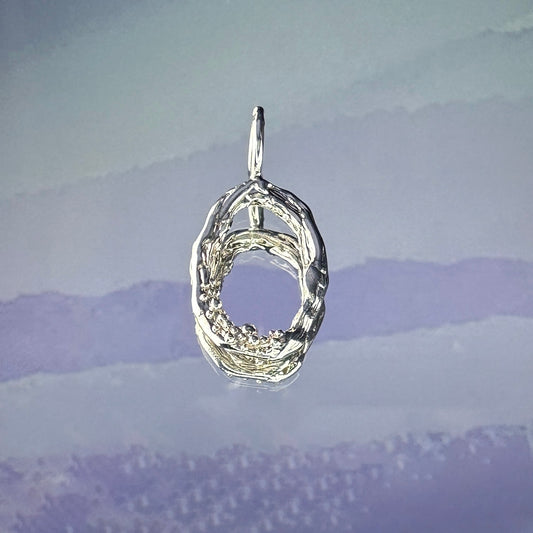 Sterling silver 'O' pendant