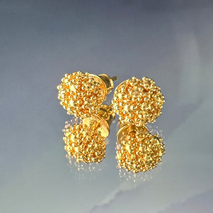 Sterling silver stud  'Sparkling dew S' earrings